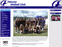 Tablet Screenshot of falconsnetballclub.com